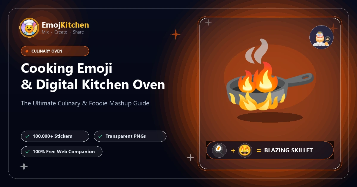 Cooking emojis sa digital oven ng Emoji Kitchen